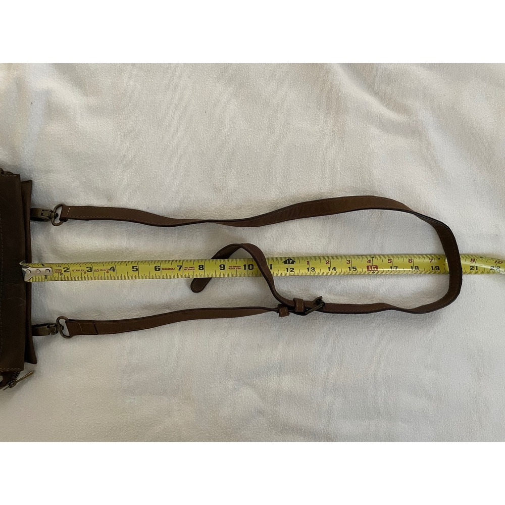 Oaxum La Talabarteria Brown Distressed Leather Crossbody Bag Rustic Travel Boho‎ - Picture 8 of 16